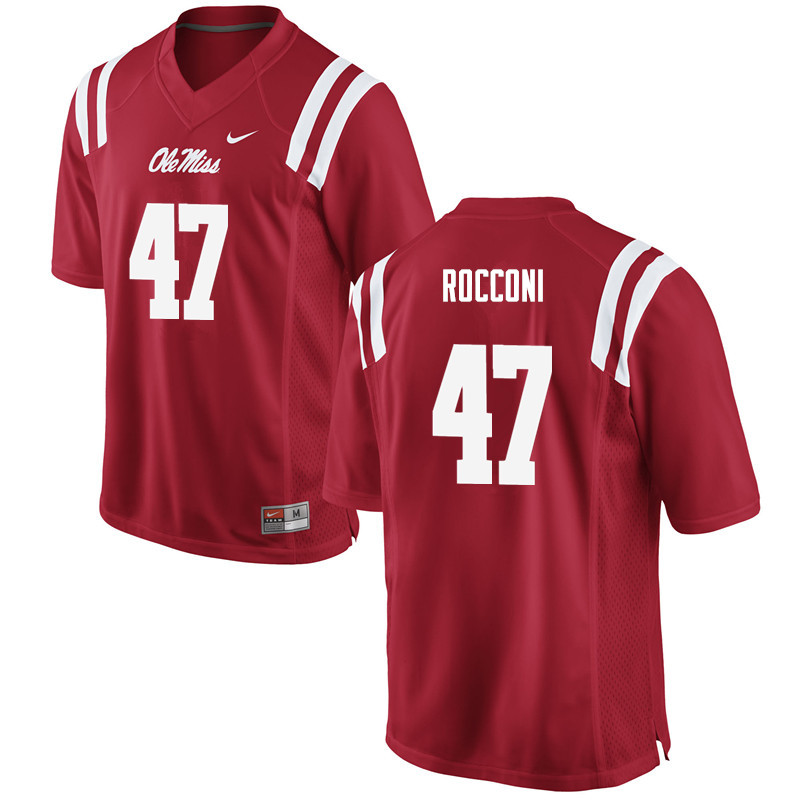 Ty Rocconi Ole Miss Rebels NCAA Men's Red #47 Stitched Limited College Football Jersey MOC3858CU